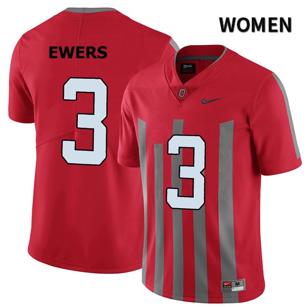 Women's Nike Ohio State Buckeyes Quinn Ewers #3 Red NCAA Authentic Stitched College Football Jersey EVL54U1V